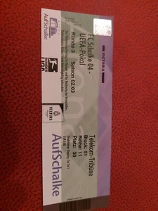 Eintrittskarte Ticket FC Schalke 04 - Wisla Krakau 02/03 Europapokal - Bild 1 von 1