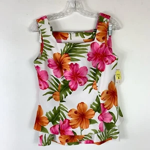 NWT Dressbarn 2 pc Tank Top Shirt Skirt Floral Wm Sz 6 Spring - Picture 1 of 7