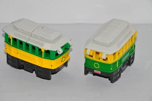 Geotrax Fisher Price verde giallo auto strada/trolley giocattolo a spinta 2006 set L6927 - Foto 1 di 6