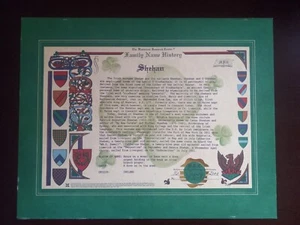 Nombre familiar Historia SHEHAN Irlanda Centro de Investigación Histórica Sin Marco - Imagen 1 de 6