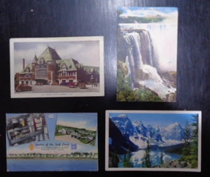 Vier (4) verschiedene alte KANADA Postkarten (siehe Bilder) - GEBRAUCHT - Bild 1 von 6