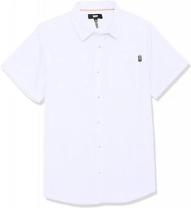 DKNY Boys Classic Short Sleeve Woven Button Down Shirt M - Picture 1 of 3