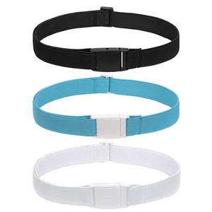 Kids' Girls Elastic Adjustable Belt Flat Buckle Stretchy Belt for Pants - Picture 1 of 7