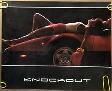 Original Vintage Poster Knockout Ferrari Tess Terossa Boxing Sexy Woman 1980’s