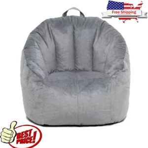 Adult Teens Bean Bag Chair Nylon Polyester W/ Dual Zippers Comfort Seating New - Picture 1 of 7