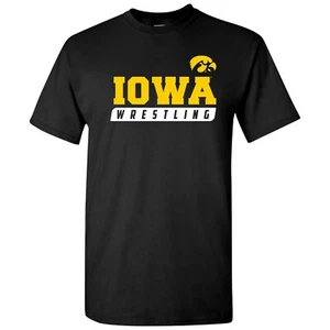 Camiseta inclinada de lucha libre Iowa Hawkeyes - negra - Imagen 1 de 7