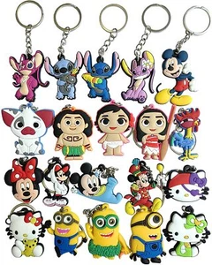 SCHLÜSSELANHÄNGER FIGUREN DISNEY HELLO KITTY MICKY MAUS STITCH MINIONS MOANA PIXAR - Bild 1 von 21
