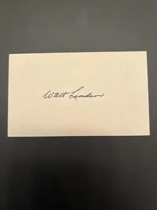 Walt Linden PSA/DNA Certified Signed Index Card 3x5 Boston Braves - Picture 1 of 2