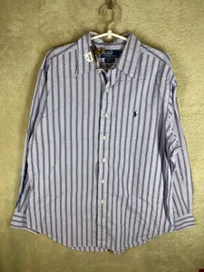 Polo Ralph Lauren Casual Formal Shirts Top Size 16 1/2 Mens Pink Striped - Picture 1 of 10