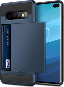 Samsung Galaxy S10 Plus Case Wallet Card Holder Cover Full Body Armor Shockproof - Picture 1 of 6