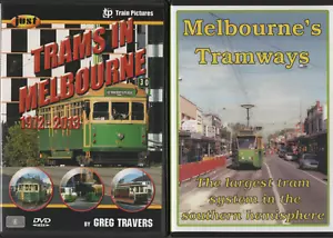 TRAIN PICTURES - 2 DVD COMBO JUST TRAMS IN MELBOURNE & MELOURNES TRAMWAYS - Picture 1 of 1
