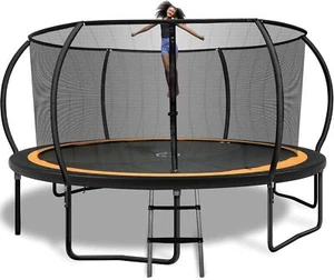 PRO Trampoline with Enclosure - Heavy-Duty Outdoor Trampoline with W-Leg 15 ft - Picture 1 of 7