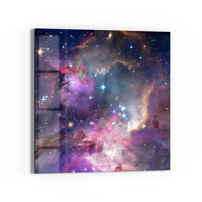 DEQORI Magnettafel Glas 'Farbenfrohe Galaxie' beschreibbar Whiteboard, v. Ausf. - Bild 1 von 4