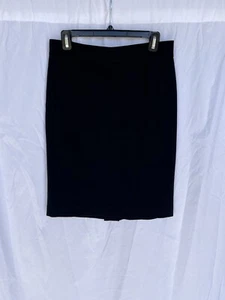 Pink Tartan pencil skirt 100% wool solid black womens size 8 - Picture 1 of 4