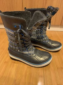 UGG F27012G BARONESS FAIR ISLE WASSERDICHTE ENTE REGENSTIEFEL FÜR DAMEN BLAU GRÖSSE 6 - Bild 1 von 7