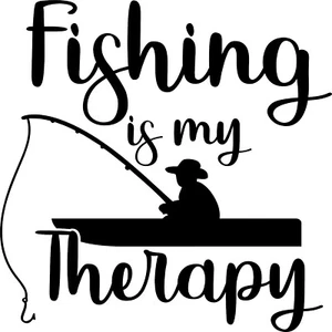 Adesivo Decalcomania Vinile Fishing Is My Therapy Hobby per Auto/Finestra/Parete - Foto 1 di 2