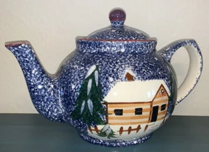 Cooks Bazaar Winter Cabin Snowy Teekanne - Bild 1 von 8