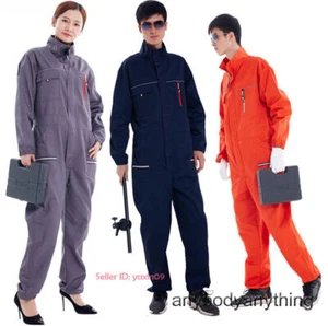 Mens Womens Boilersuit Workwear Coverall Overall Tuff Work Jumpsuit Reflective - Picture 1 of 19