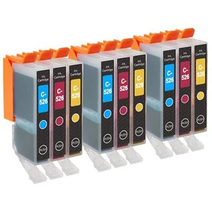 9 C/M/Y Ink Cartridges to replace Canon PGI-525 & CLI-526 Compatible for PIXMA - Picture 1 of 5