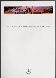 Mercedes-Benz E-Class Coupe & Cabriolet 1993-1996 UK Market Sales Brochure W124 - Picture 1 of 5