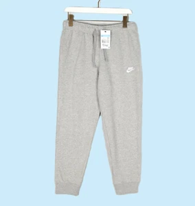 NIKE Joggers Womens MEDIUM Grey Heather Fleece Tracksuit Bottoms Sports Gym Camp - Picture 1 of 8