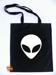 ALIEN Roswell ufo symbol cotton Tote shopper Bag - Picture 1 of 1