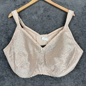 Playtex Bra Beige Honey 54DDD Style 4088 Wirefree 18 Hour Wide Strap Smoothing - Picture 1 of 11