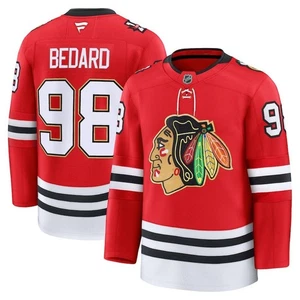 NEW! Connor #98 Bedard Chicago Centennial Version Name & Number Stitched Gift - Picture 1 of 4