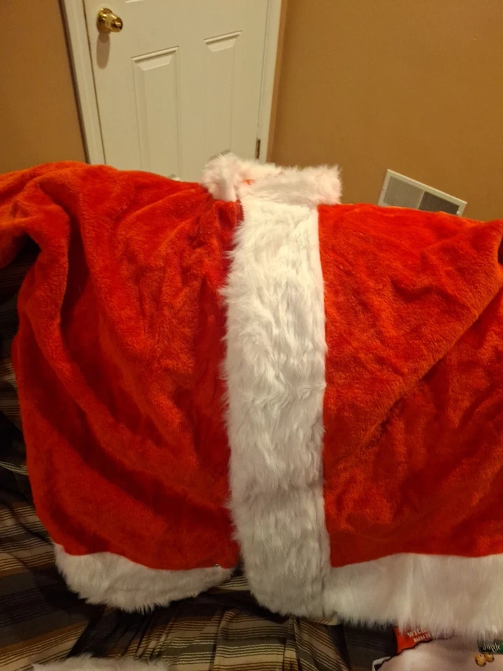 Рубины Санта-Клаус костюм взрослый размер костюм один размер Рождество плюшевая ткань костюм - Изображение 1 из 4
