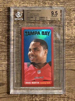 Topps 2012 cromo 1965 diseño refractor rojo/75 Doug Martin #19 BGS 9,5 gema como nuevo Foto 1 de 2