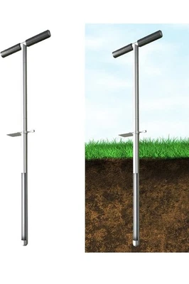 "Kit de prueba de muestra de suelo de acero inoxidable con mango en T de 36""" Foto 1 de 4