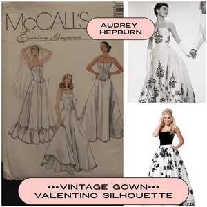 Vintage Sewing Pattern DESIGNER Evening Strapless Dress 1950s Rare Top Quality - Picture 1 of 12