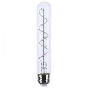 6 Watt LED - Reminiscent - Flex Gray Coil Filament - T9 - Medium Base - 2700K CC - Picture 1 of 6