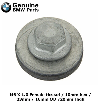 Tuerca tapa válvula BMW 3 5 X Z 1991-07 con sello M6 11 12 1 738 607 genuino BMW Foto 1 de 4