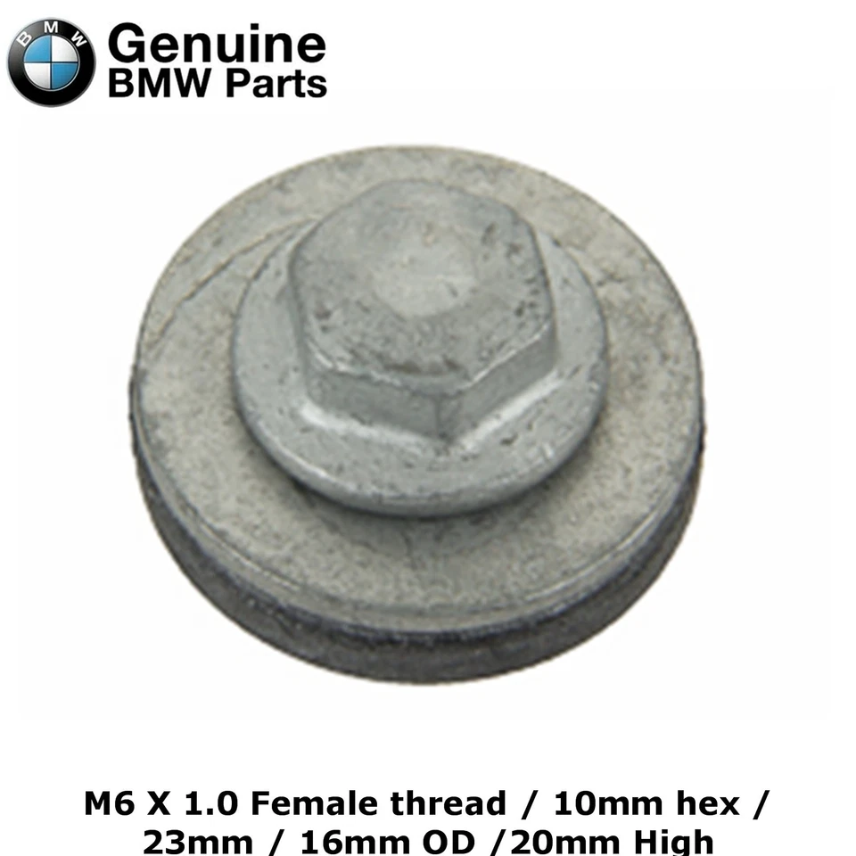Tuerca tapa válvula BMW 3 5 X Z 1991-07 con sello M6 11 12 1 738 607 genuino BMW Foto 1 de 4