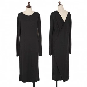 Yohji Yamamoto FEMME Back Wrap Design Switching Wool Dress Size 2(K-116605) - Picture 1 of 12