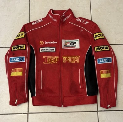 Ferrari F1 Vintage Jacket Size M Red Scuderia Bridgestone Racing - Image 1 of 4