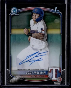 2025 Bowman Cody Freeman 1st Bowman Black Refractor Auto 08/10 - Picture 1 of 2