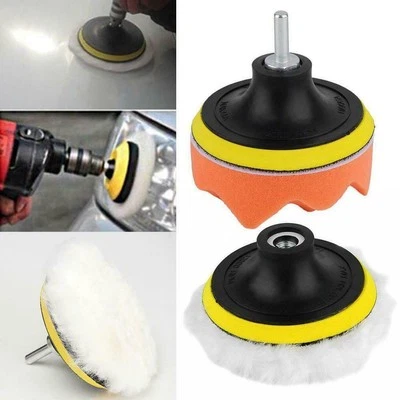 New Useful Drill Adapter Polishing Buffer Pad Plastic 5pcs Kit Set Wool - Image 1 of 4