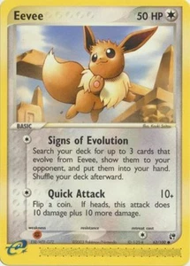 Eevee - 63/100 - Common NM, English Pokemon EX Sandstorm - Picture 1 of 1