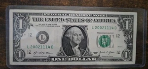November 14th 2002 ( L 20021114 D) Birthday Note $1 One Dollar Bill - Picture 1 of 2