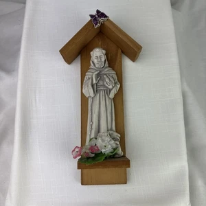St. Francis Guardian Wood & Resin Wall Decor - Catholic, Religious 8.5”L As Is - Picture 1 of 8