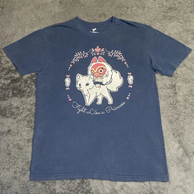 Camiseta Princesa Mononoke Studio Ghibli 100% Algodón Negra Gráfica Talla M TeeFury Foto 1 de 4