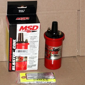 MSD Ignition Coil 8202 Blaster 2 Red Open Box Tested Hot Rod Car Truck - Picture 1 of 3