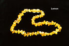 Genuine Natural Baltic Amber Adult Necklace Safe 16-27.5Inch 11 Color Chip Beads