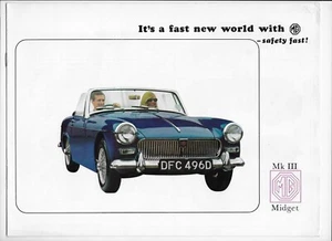 1967 MG Midget Mk. III sports car brochure - Picture 1 of 8