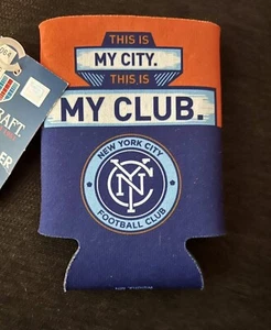 NYCFC SOCCER CAN KOOZIE NEW YORK CITY FOOTBALL CLUB YANKEE STADIUM DRINK HOLDER - Bild 1 von 3