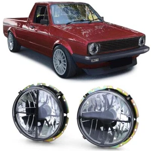 Fari neri fumé cromati con croce per VW Caddy MK1 79-95 - Bild 1 von 5