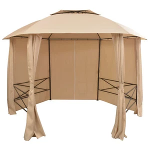 Garden Marquee Pavilion Tent with Curtains Hexagonal 360x265 Z0A6 - Picture 1 of 9