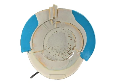 TERRIN LEVITT Original Vintage Signed Ceramic Studio Pottery Centerpiece Charger - Image 1 of 4